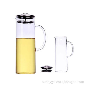 High-borosilicate Glass Teapot with Lid, 1,500mL Capacity